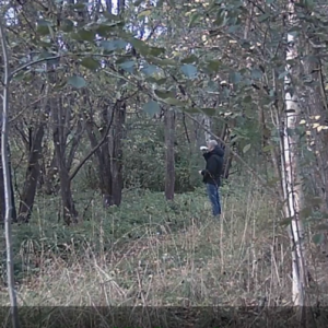 Two men come to leak, one stays to lurk