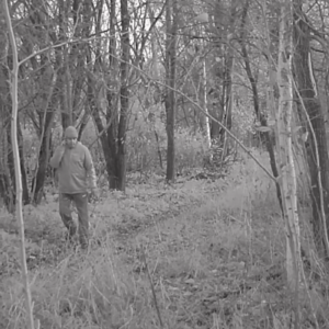 Men along the pee trail