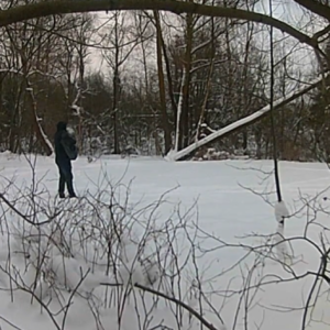 Smokers in the snow
