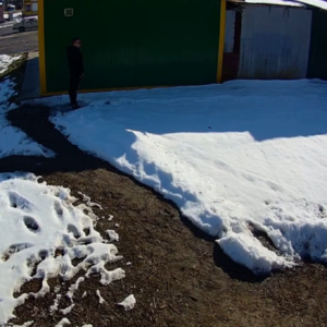 Watch your step on the muddy yard