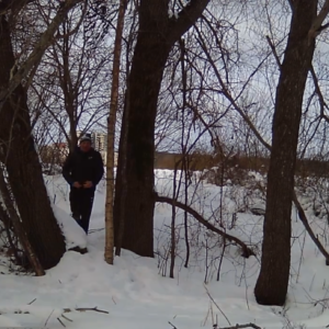 Making artwork in the snow