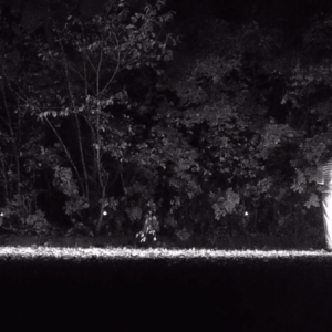 Man creeping at night