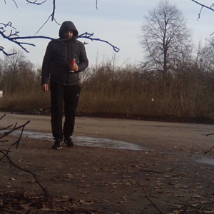 Lurking man at the lot