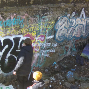 Hanging around the monument and more graffiti
