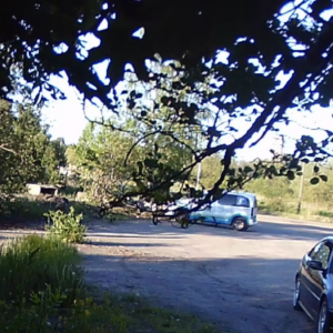 Quick stop at the parking lot