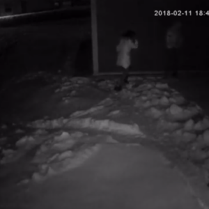 Young couple caught trespassing for a pee