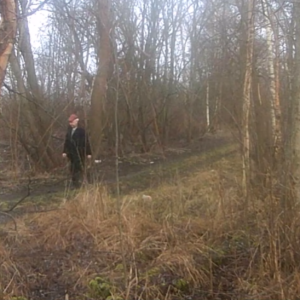 Men creeping around the trails