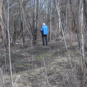 Man in blue just keeps coming back
