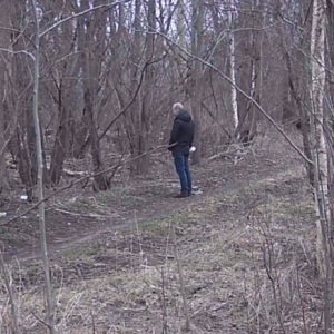 Men at the pee trail