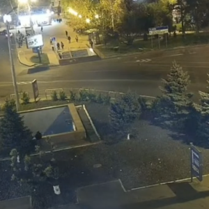 Late evening leak by the train station