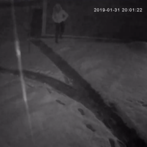 Woman at night