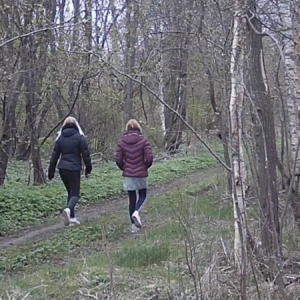 Strolling along the trail