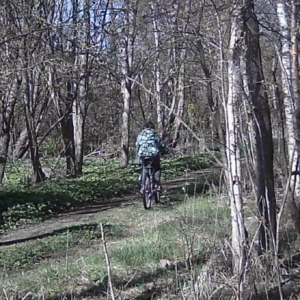 Keep your eye out for bikers when taking a leak