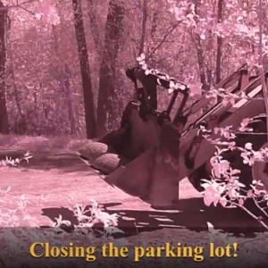 Blocking the lot to vehicles