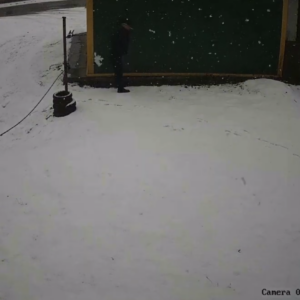 Fresh snow and a little leak